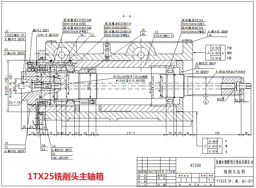 1TX25水蜜桃视频久久主轴箱图纸